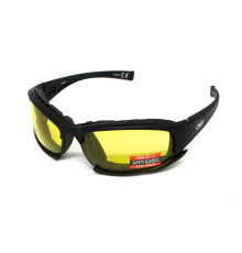 Окуляри захисні з ущільнювачем Global Vision Assault Anti-Fog, жовті