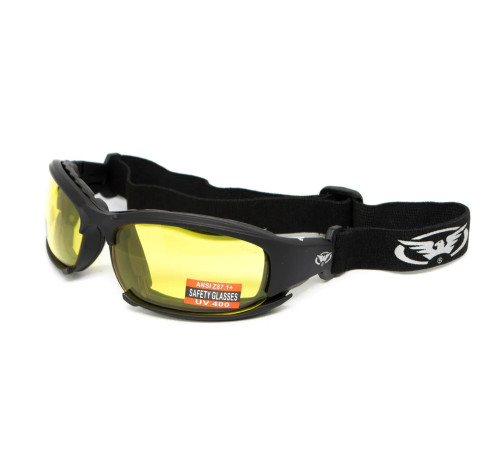 Окуляри захисні з ущільнювачем Global Vision Assault Anti-Fog, жовті