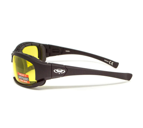 Окуляри захисні з ущільнювачем Global Vision Assault Anti-Fog, жовті