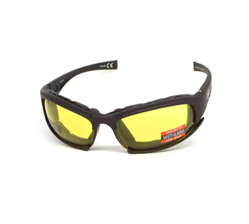 Окуляри захисні з ущільнювачем Global Vision Assault Anti-Fog, жовті