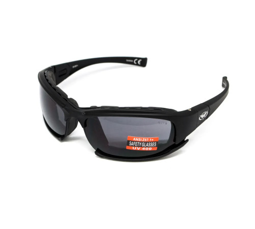 Окуляри захисні з ущільнювачем Global Vision Assault Anti-Fog, сірі