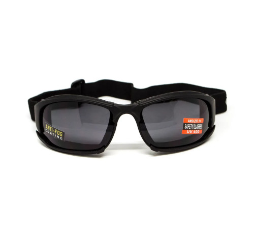 Окуляри захисні з ущільнювачем Global Vision Assault Anti-Fog, сірі