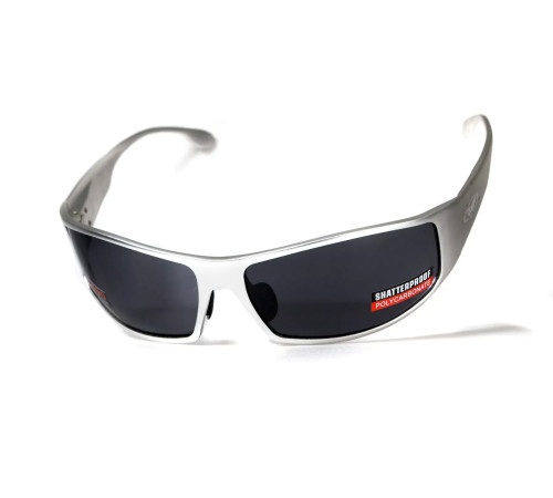 Окуляри захисні Global Vision BAD-ASS-1 Silver, чорні