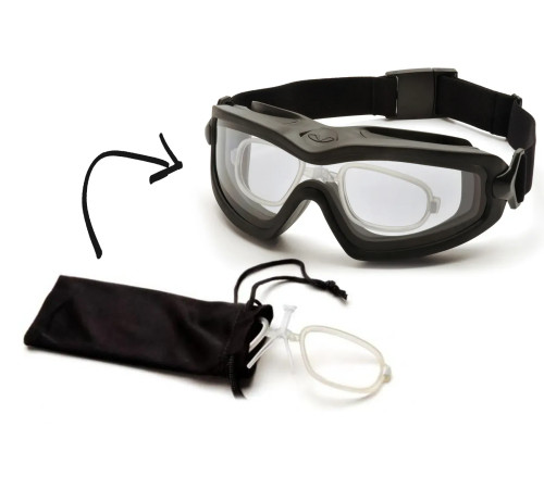 Окуляри захисні з ущільнювачем Pyramex V2G-XP + RX Anti-Fog, прозорі