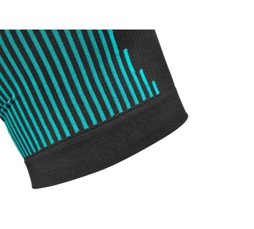 Бандаж для коліна Reebok Knitted Compression Thigh Sleeve розмір M, чорно-бірюзові