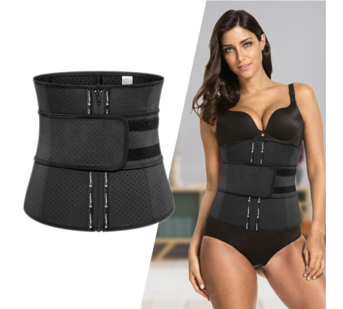 Фітнес корсет inSPORTline Corwaist - L - чорний Фітнес корсет inSPORTline Corwaist - L - чорний
