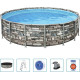 Басейн каркасний Bestway 56966 Power Steel 488 см - коричневий