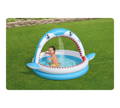 Басейн надувний дитячий Sharktastic Bestway 53157 163x127x92 см