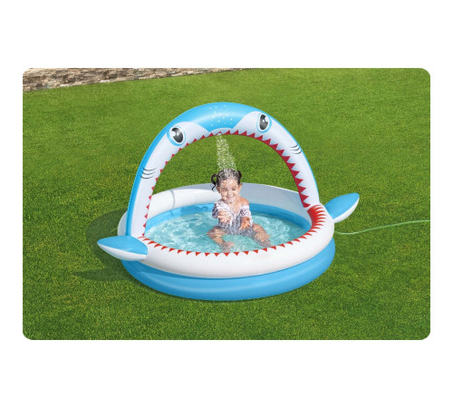 Басейн надувний дитячий Sharktastic Bestway 53157 163x127x92 см