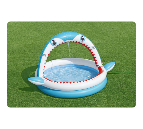 Басейн надувний дитячий Sharktastic Bestway 53157 163x127x92 см