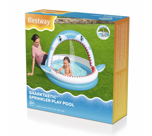 Басейн надувний дитячий Sharktastic Bestway 53157 163x127x92 см