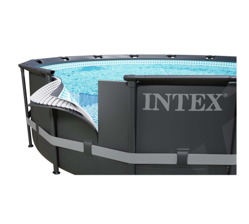 Басейн каркасний 21в1 INTEX 26334, 610 х 122 см, темно-сірий