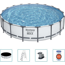 Басейн каркасний Bestway Steel Pro MAX з аксесуарами, 549x122 см - білий