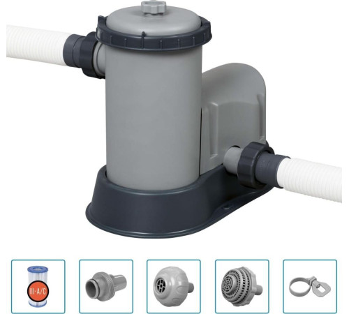 Басейн каркасний Bestway Steel Pro MAX з аксесуарами, 549x122 см - білий