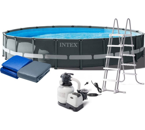 Басейн каркасний Intex ULTRA 610 x 122 см 5в1 - графітовий