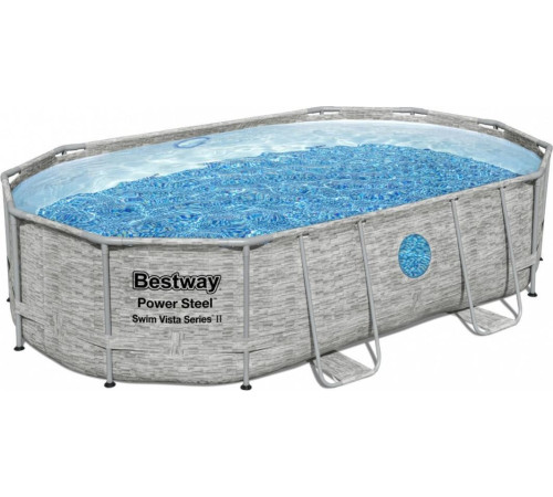 Басейн каркасний овальний Bestway 488 x 305 x 107 см Power Steel Басейн каркасний овальний Bestway 488 x 305 x 107 см Power Steel
