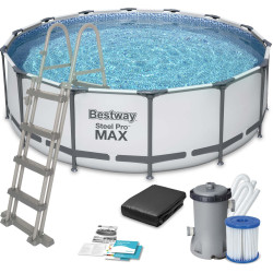 Басейн каркасний 11в1 Bestway 56438 Steel Pro Max 457 см 