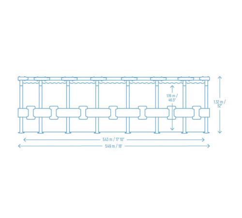 Басейн каркасний 11в1 Bestway 561KC 549 x 132 см