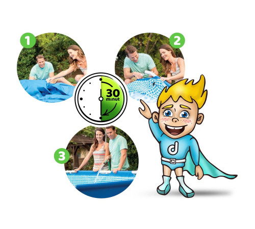 Басейн каркасний прямокутний INTEX 28272 300 x 200 x 75 см