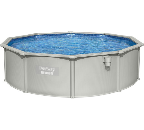 Басейн каркасний Bestway Hydrium 460 x 460 x 120 см, світло-сірий Басейн каркасний Bestway Hydrium 460 x 460 x 120 см, світло-сірий