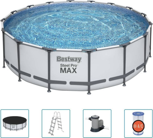 Басейн каркасний 6в1 Bestway 5612Z Steel Pro Max 488 см Басейн каркасний 6в1 Bestway 5612Z Steel Pro Max 488 см