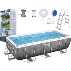Басейн каркасний прямокутний 10в1 Bestway 56721 Power Steel 404 x 201 см