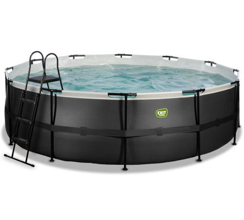 Басейн каркасний EXIT з куполом та нагрівом води, 488 х 122 см, чорна шкіра