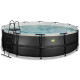 Басейн каркасний EXIT з куполом та нагрівом води, 488 х 122 см, чорна шкіра