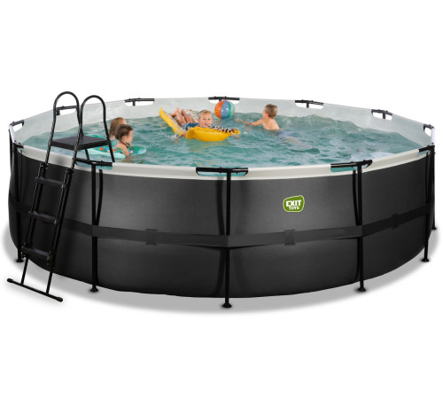 Басейн каркасний EXIT з куполом та нагрівом води, 488 х 122 см, чорна шкіра