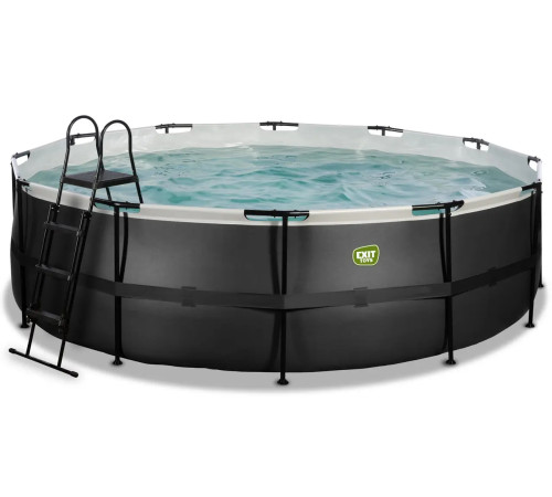 Басейн каркасний EXIT з куполом та нагрівом води, 488 х 122 см, чорна шкіра