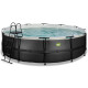 Басейн каркасний EXIT з куполом та нагрівом води, 488 х 122 см, чорна шкіра
