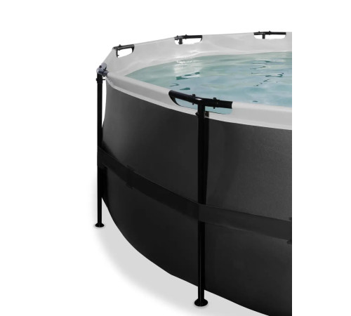 Басейн каркасний EXIT з куполом та нагрівом води, 488 х 122 см, чорна шкіра