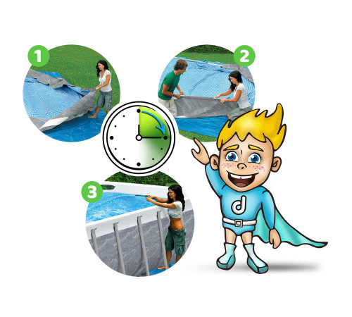 Басейн каркасний прямокутний 18в1 Bestway 56721, 404 x 201 x 100 см