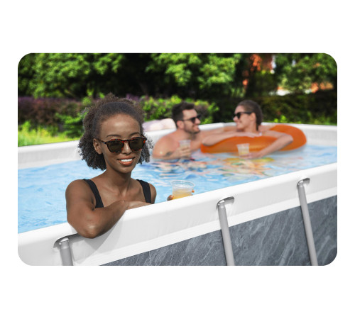 Басейн каркасний прямокутний 18в1 Bestway 56721, 404 x 201 x 100 см