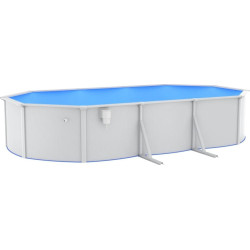Басейн каркасний овальний vidaXL 610 x 360 x 120 см, білий