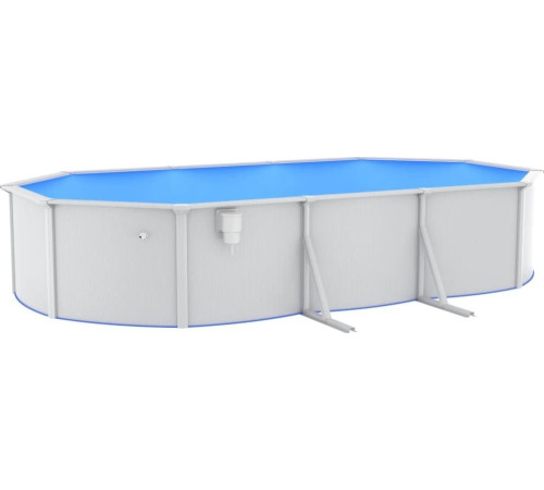 Басейн каркасний овальний vidaXL 610 x 360 x 120 см, білий