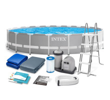 Басейн каркасний 12в1 INTEX 26756, 610 х 132 см, сірий