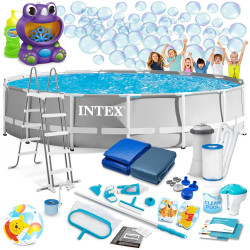 Басейн каркасний 21в1 INTEX 26726, 457 х 122 см + машина для створення бульбашок