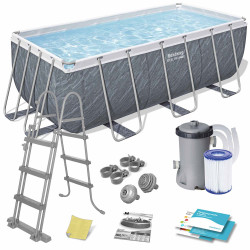 Басейн каркасний прямокутний 11в1 Bestway 56722, 412 x 201 x 122 см