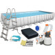 Басейн каркасний прямокутний 11в1 Bestway 56623 Power Steel 956 x 488 см - білий