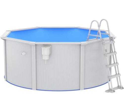 Басейн каркасний vidaXL 300 x 120 см, білий + драбина Басейн каркасний vidaXL 300 x 120 см, білий + драбина