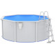Басейн каркасний vidaXL 300 x 120 см, білий + драбина