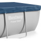 Басейн каркасний прямокутний 12в1 Bestway 5611Z Power Steel 640 x 274 см - світло-сірий