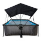 Басейн каркасний прямокутний EXIT з тентом, 300 х 200 х 65 см, "чорне дерево"