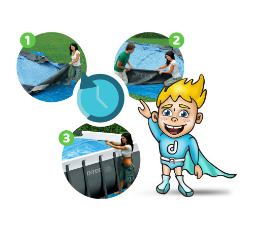 Басейн каркасний прямокутний 10в1 Bestway 561MB, 488 x 244 x 122 см