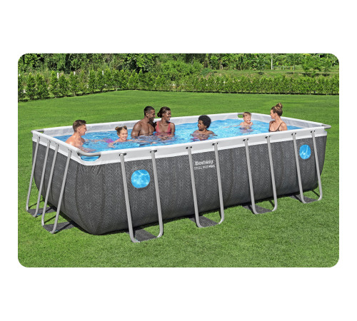 Басейн каркасний прямокутний 10в1 Bestway 561MB, 488 x 244 x 122 см