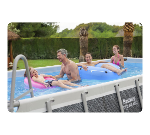 Басейн каркасний прямокутний 10в1 Bestway 561MB, 488 x 244 x 122 см