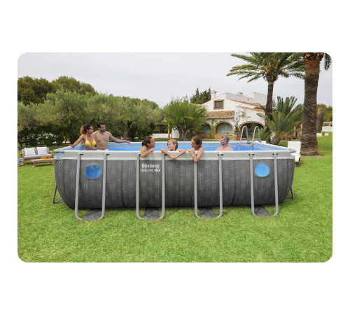 Басейн каркасний прямокутний 10в1 Bestway 561MB, 488 x 244 x 122 см