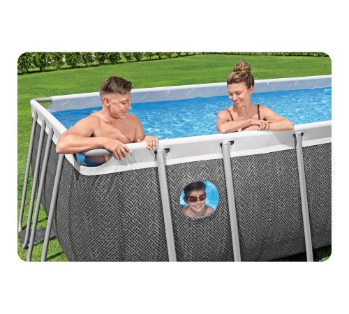 Басейн каркасний прямокутний 10в1 Bestway 561MB, 488 x 244 x 122 см