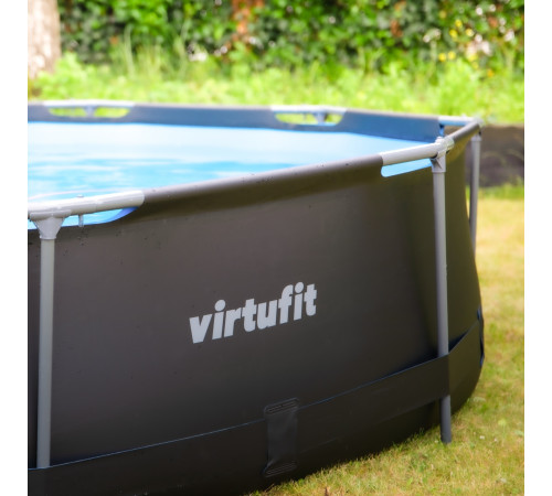 Басейн каркасний VIRTUFIT з фільтрувальним насосом 305 х 76 см, темно-сірий